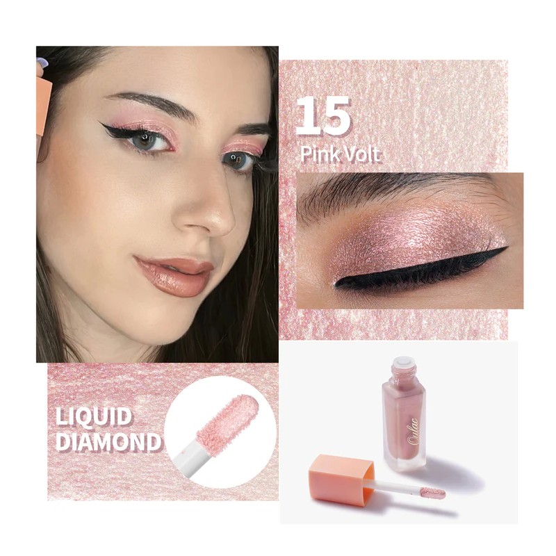 Oulac Liquid Diamond Göz Farı Pink Volt L15