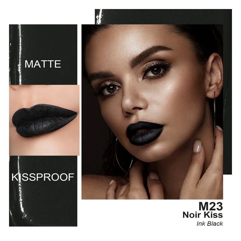 Oulac Kissproof Matte Likid Ruj M23 Noir Kiss