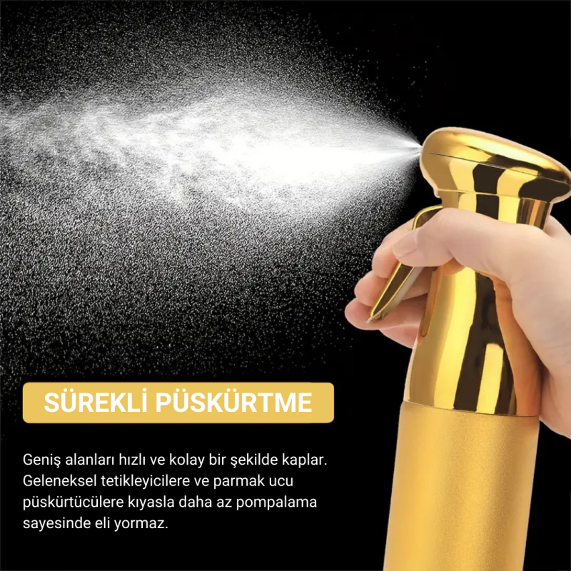 Otomatik Püskürtmeli Suluk Metal Gövde Gold Renk NA-01-G