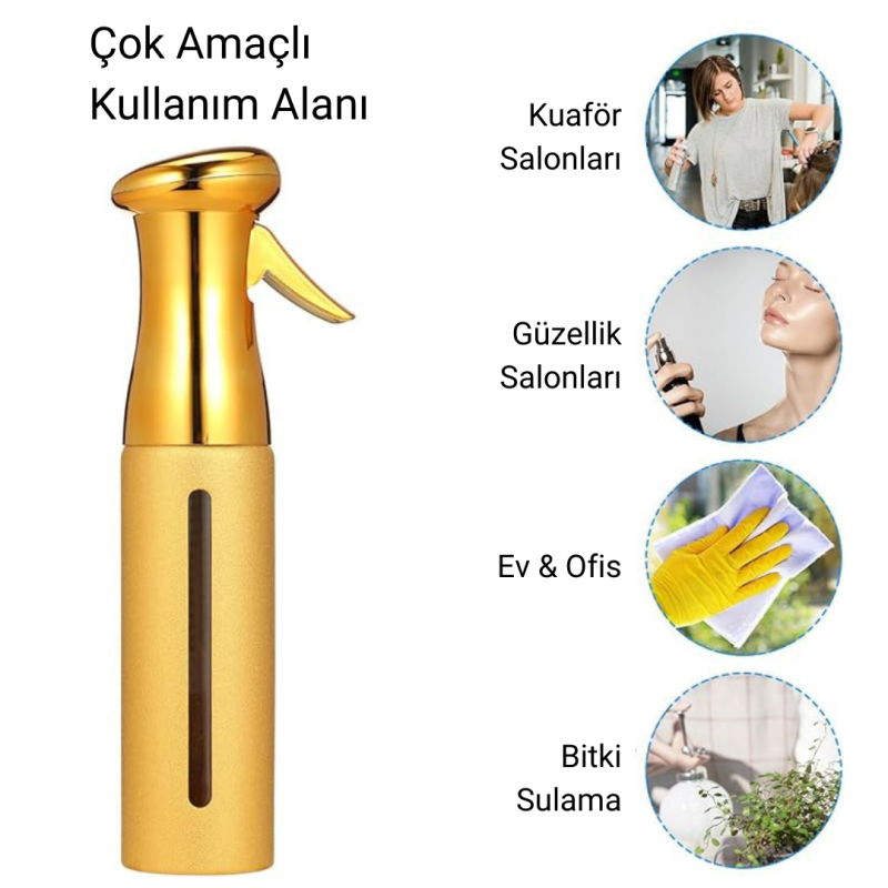 Otomatik Püskürtmeli Suluk Metal Gövde Gold Renk NA-01-G